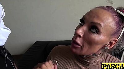 Mature girl anally pounded and fed spunk