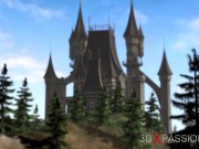 A sexy busty hottie gets fucked hard by 3d futanari in the medieval throne chamber