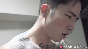Men in lace Yoshi Kawasaki & Yusaku Kaga are breeding hard & rough