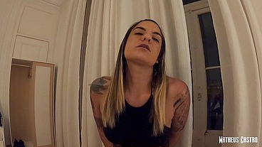 Brasileira safada em temporada na Europa pediu para ser filmada tomando rola - * Matheus Castro * * Bastet *