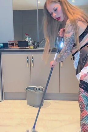 Plumber Calvin Rails Maid Sandy Hard on the Job