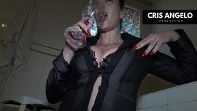 kyara nyx and cris angelo - piss after work
