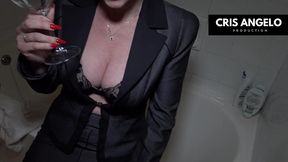 kyara nyx and cris angelo - piss after work