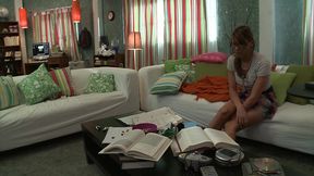 18 year old victoria lawson takes a break from editing to suck and fuck