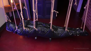 Femdom Rubber Sack Suspension Spludge Teaser