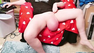 Extraordinary Humungous Ballsack Ginormous Nutsack Dad Oversize Meaty Low Suspending Sack of babymakers Ball Opening up