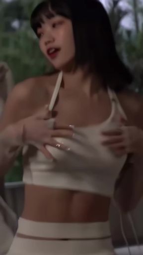 Korean K-pop star shows off her tight ass and perky tits