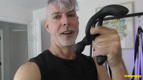 ManPuppy Richard Lennox Jerks His Cock While Being Toy Fucked On Cam