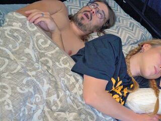 I agree to share a bed with my stepfather, and he fucks me in the ass under the covers