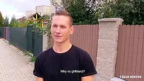 Slender Czech twink gets bareback ride—no rubber, all passion—hard fuck action – 18+