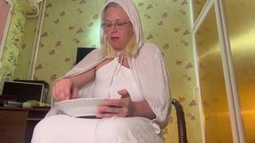 eat and burp fetish, then both holes and belly fuck, ass milk explosion