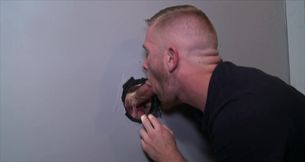 Glory hole debut from a cute guy who sucks well
