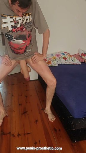 Masturbation very big cock full of cum with big balls