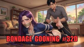 Bondage Gooning #32D: Leather Mistress Rope Goon State (Animated, Music, Text)