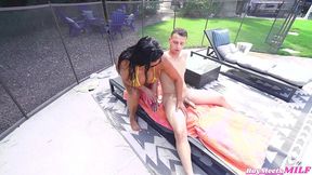 beautiful busty milf caught me by the pool and i got her wet - kailani kai johnny love