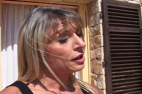 Big Titted Blonde German Lady Riding Cock in Outdoor Show