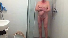 Grandpa Shower On Webcam