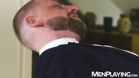 Suited hunks Manuel Reyes and Zac Johnson relentlessly breed