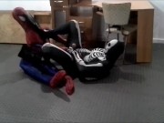 finned skeleton verses spiderman