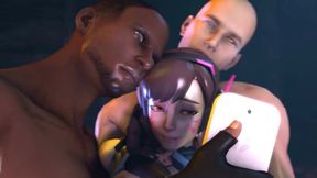 The Falling E-sport Goddess - D.va Is Gangbanged By Roadhog And Friends