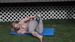 Vivica gets Taped-up in Pretzel Bondage During Outdoor Yoga SDmp4