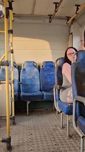 A SHAMELESS COUPLE RIDING IN PUBLIC TRANSPORT AND BACKSEAT PASSENGER FILMING EVERYTHING   Clip 1