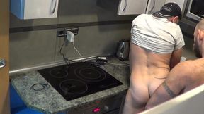 HWebcam older guy fucked bareback in the kitchen