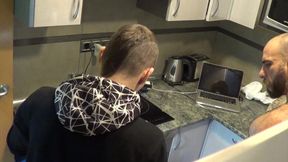 HWebcam older guy fucked bareback in the kitchen
