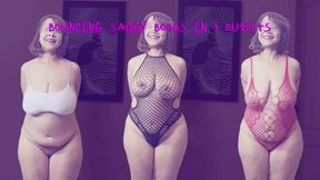 Bouncing Saggy Boobs in 3 outfits