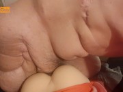 Disabled guy comes home from work horny and fucks ass toy  Amputee w Lymphedema disability handicap