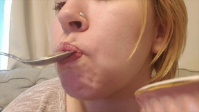 High Babe Eating Ice Cream Mouth Fetish
