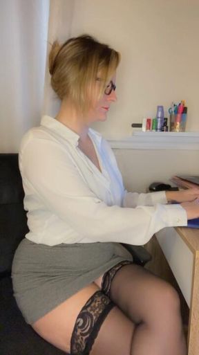 Naughty Secretary JOI & Countdown!