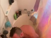 Shower fun - water sports, rimming, deep throat and facials