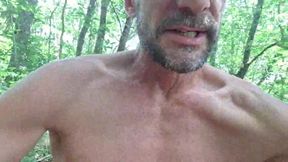 He polishes his good cock in the forest, remi06cam4
