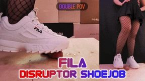 Fila Disruptor Shoejob, Cock Trample and Stomp (Double Version) - Tamystarly - Cock Balls Crush, CBT, Bootjob, Trampling, Stomping