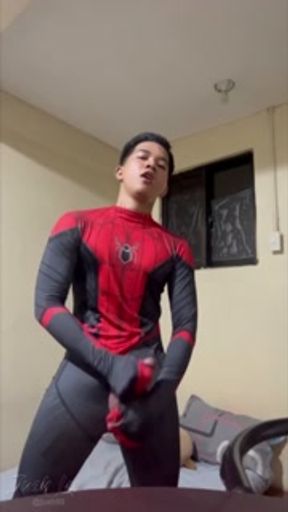 Jush Lee- Your Horny Inked Hunk Spidey Jerking Off