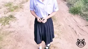 Thai Student Melon Ice Fucked in Forest by Teacher