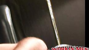 ”Bushy older homo jerks off wildly before releasing his semen”