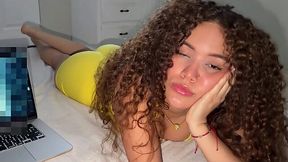 Stepsister loses her virginity and gets it on tape with her stepbrother