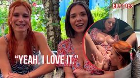 ”Ersties - Sexy Ladies Clemence & Eve Have Risky Public Lesbian Sex”