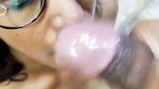 Adorable Indian bimbos into glasses bj creampie and cumplay