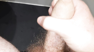 Brit Chav Edging Jizz Shot In Public London Motel