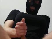 POV: horny hairy shemale trans sissy with big titts  rides your cock to big spraying orgasm