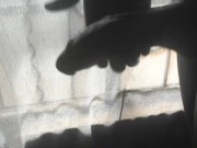 JERKING OFF THROUGH THE WINDOW😯 almost caught