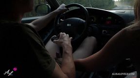 Gorgeous ass babe caught on taxi while fucking & shooting porn