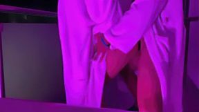 Risky Public Sex on a Hotel Balcony During Ski Season