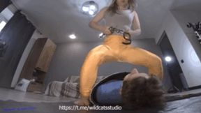 b148 Then I scraped the gunk off my tongue and dumped it down his throat, making him gag. “Swallow, you trash!” I screamed, laughing my ass off. Next, I brushed my teeth, spitting all the foamy toothpaste into his gaping mouth like it’s a trash can. The c