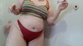 Shaving in the Bathroom