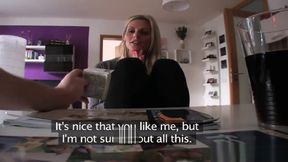 HornyAgent HD Hot blonde Engilsh tutor fucks her student 18+