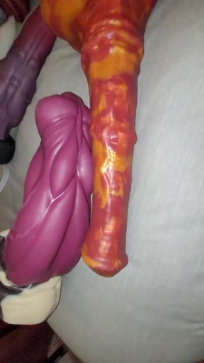 My toy collection. Mass destructions  Squarepeg toys Bad Dragon hankeys toys. Anal toy addiction.   Clip 3